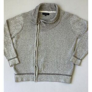 Truth Substance Common Sense Sweater Womens Extra Large Gray Zip Shacket A